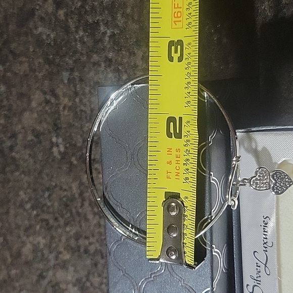 Silver bangle with Marcasite - Picture 5 of 5